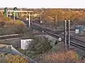 Traversée perpendiculaire double sur l'East Coast Main Line en Angleterre, la seule survivante dans ce pays.