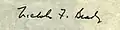 Signature de Nicholas Brady