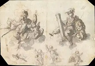 Étude pour les Allégories de l'Espérance et de la Force.