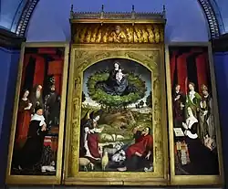 Triptyque Le Buisson ardent ouvert.