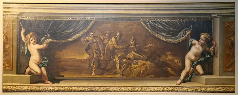 Persée tranchant la tête de la gorgone Méduse, musée lapidaire d'Avignon.