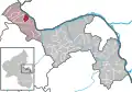 Localisation de Niederheimbach dans la Verbandsgemeide et dans l'arrondissement