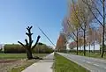 Nieuw-Vennep, le pont : Calatravabrug de Harp.