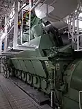 One of the four MaK V12 engines.