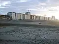 Vue sur la plage de Nieuport.