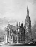 Nikolaikirche, Hambourg, Allemagne(1845-80), bombardée lors de la guerre 40-45 et dont il reste les ruines.