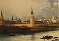 Vue du Kremlin de Moscou (gravure de Johann Hürlimann)