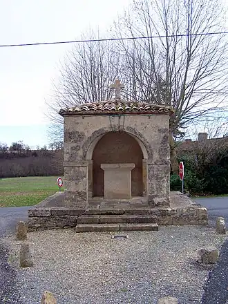 Le reposoir à l'entrée du village (déc.&nbsp;2009)