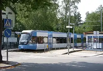 Lignes de tramway à Nockeby torg.