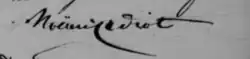 signature de Claude Vignon (sculptrice)