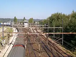 Bifurcation de Nogent, à l'extrémité nord-est de la gare.
