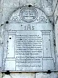 Plaque funéraire.
