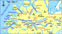 Carte du Nordfjord.