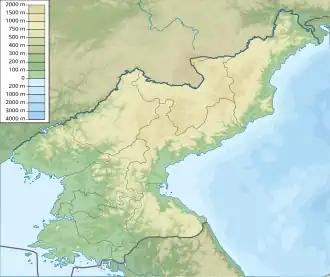 voir sur la carte de Corée du Nord