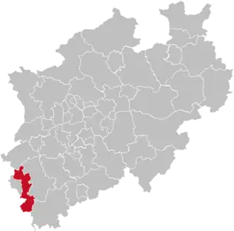 Localisation de Arrondissement d'Aix-la-Chapelle
