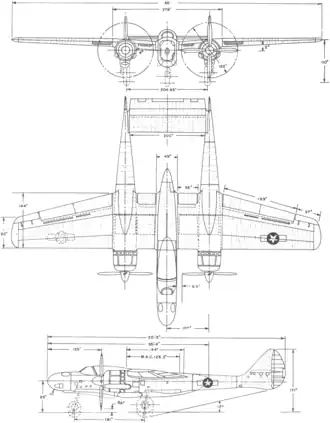 vue en plan de l’avion