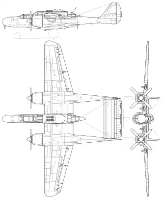 vue en plan de l’avion