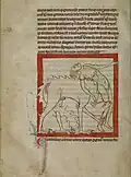 Le crocodile mangeant un homme, f.49v