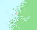 Position de l'île