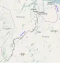 Carte détaillée de la frontière.