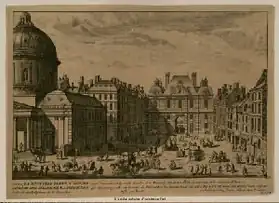 Le couvent et l'arrière de la porte Saint-Honoré vers 1650.