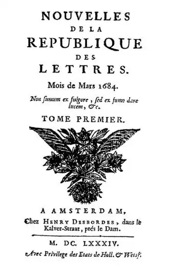 Image illustrative de l’article Nouvelles de la république des lettres