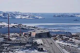 Le nouveau terminal en construction, en avril 2023