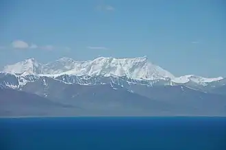 Vue depuis les abords du lac Namtso.