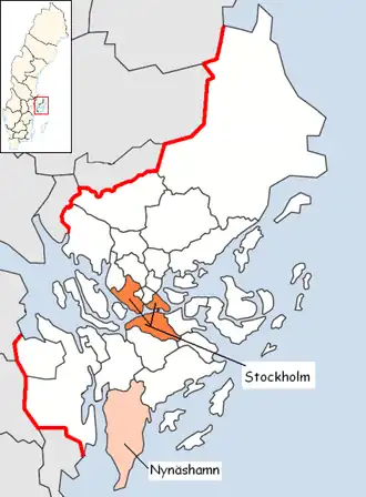 Localisation de Nynäshamn