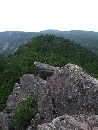Vue des monts Nyū et Naka.