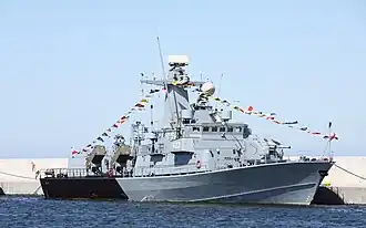 Le Grom, corvette lance-missiles de la marine polonaise.