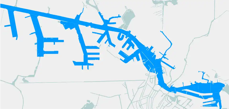 Carte du Port d'Amsterdam