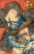 Un yōkai de Kasane ga Fuchi, la mare de Kasane.