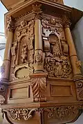 La chaire sculptée de 1659.