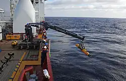 Photographie du véhicule sous-marin Bluefin-21, en 2014.