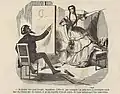 Caricature pour le Petit Journal pour rire, 1863 (série  Les Artistes et les bourgeois)