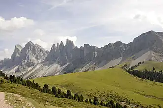 Vue depuis l'ouest.