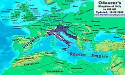 L'Italie d'Odoacre en 480