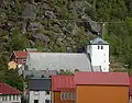 Vue de l'église d'Øksfjord