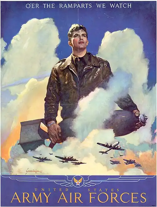 Affiche de l'USAAF (O'er the ramparts we watch / Sur les remparts que nous surveillons).