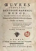 Œuvres complètes d'Anton Raphael Mengs, 1786