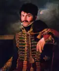 Portrait d'un officier en uniforme du XIXe&nbsp;siècle.