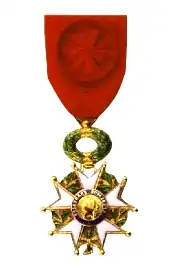 Médaille d'officier de l’ordre national de la Légion d’honneur.
