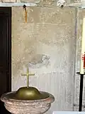 Dalle funéraire de Jean de La Fontaine et de Jeanne de la Jemonde.