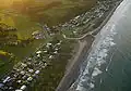 La plage de Ohope vue du dessus