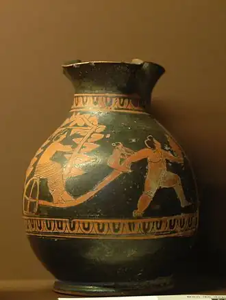 Œnochoé des Anthestéries, v. 430–390 av. J.-C. Musée du Louvre.