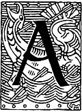 Gerhard Munthe, lettrine A, Saga d’Olaf Tryggvason, Snorri Sturluson, Heimskringla, J. M. Stenersen & Co (1899).
