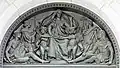 Olin Levi Warner, tympanum représentant l'Écriture, tympan de l'entrée principale, 1896.