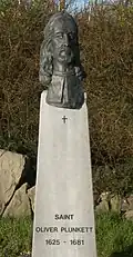 Bust d'Oliver Plunkett au Millennium Garden.