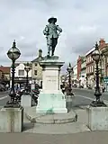 Statue d'Oliver Cromwell à St Ives dans le Cambridgeshire.